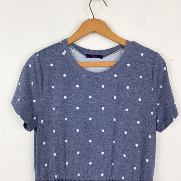 Simier Fariry Modest Stretch Knit Polka Dot Dress Sz L - Picture 3 of 6